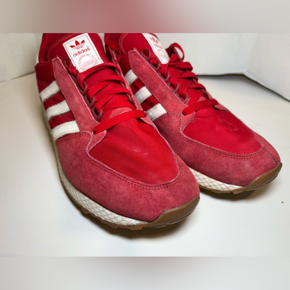 adidas Red and White Athletic Shoes - Picture 7 of 11